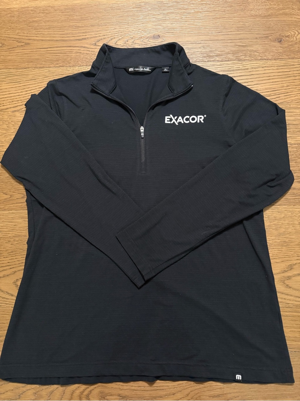 Travis Mathew Mens Coverside 1/4 Zip Long Sleeve Black Golf Stretch Performance